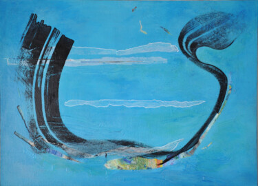 Painting titled "viking" by Véronique Huchet, Original Artwork, Acrylic Mounted on Wood Stretcher frame