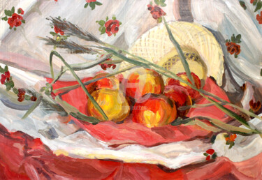 Painting titled "Яблочки / Apples" by Irina Ageeva-Usova, Original Artwork, Oil