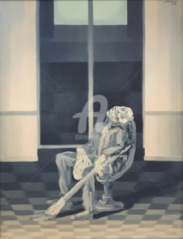 Peinture intitulée "The Dying Artist" par N.X.H & Bùi, Œuvre d'art originale, Huile