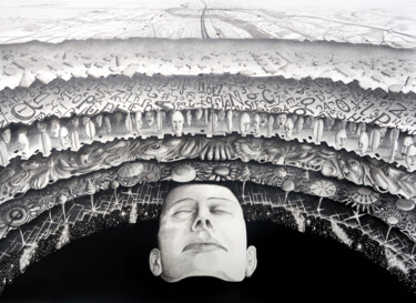 "Unconfined Space" başlıklı Resim Hugh Kerr tarafından, Orijinal sanat, Mürekkep