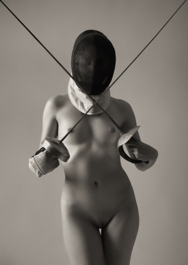Photography titled "Nude with saber" by Hugh Smith, Original Artwork