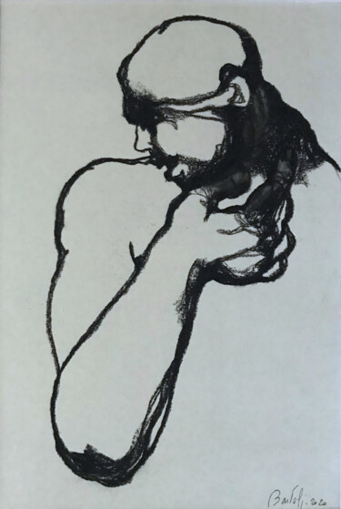 Рисунок под названием "Accouchement (2° ta…" - Hugo Bartoli, Подлинное произведение искусства, Древесный уголь