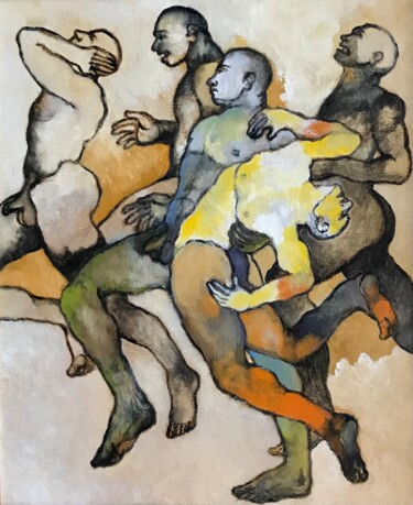 Peinture intitulée "Feintes des Amours…" par Hugo Bartoli, Œuvre d'art originale, Huile