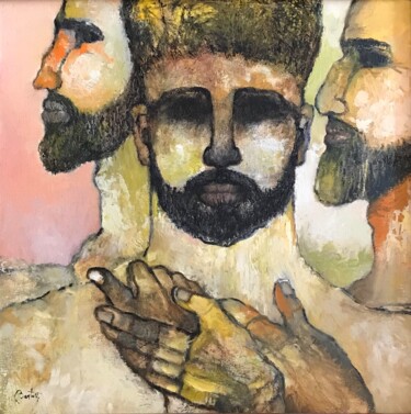 Peinture intitulée "Le diable sur mon é…" par Hugo Bartoli, Œuvre d'art originale, Huile