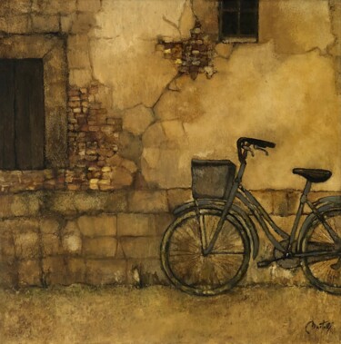 Malerei mit dem Titel "Mur" von Hugo Bartoli, Original-Kunstwerk, Öl