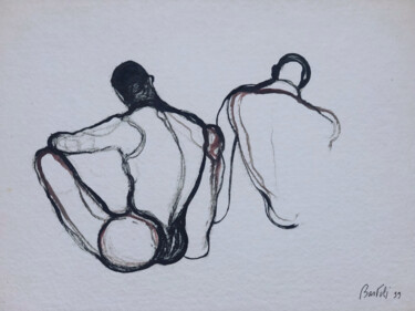 Drawing titled "You and I" by Hugo Bartoli, Original Artwork, Graphite