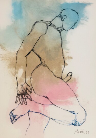 Рисунок под названием "Starting-block" - Hugo Bartoli, Подлинное произведение искусства, Чернила