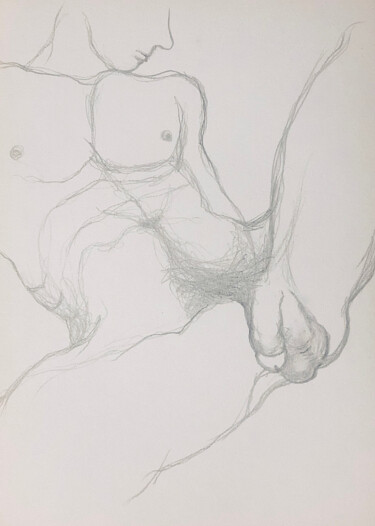 Рисунок под названием "Serial lover" - Hugo Bartoli, Подлинное произведение искусства, Древесный уголь