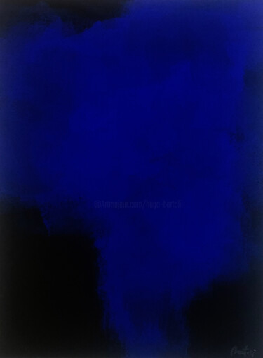 Tekening getiteld "Nuit bleue" door Hugo Bartoli, Origineel Kunstwerk, Acryl