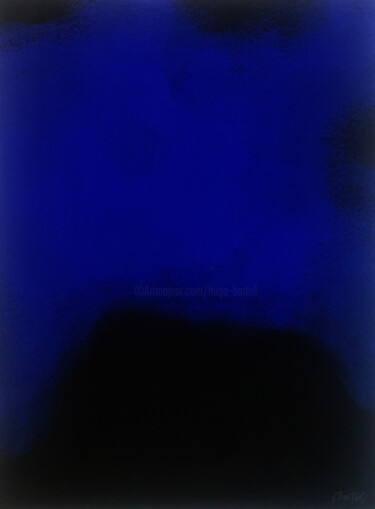 Рисунок под названием "Nuit bleue 2" - Hugo Bartoli, Подлинное произведение искусства, Акрил