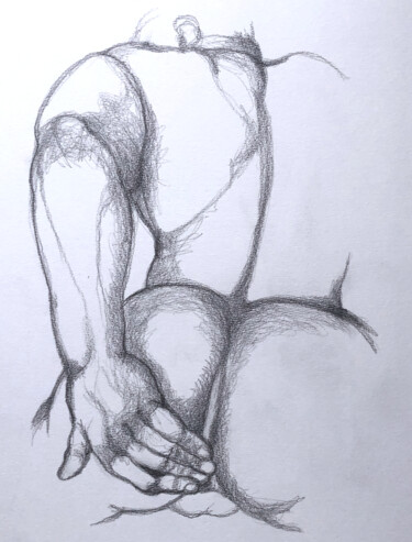 Desenho intitulada "Jeu de main" por Hugo Bartoli, Obras de arte originais, Carvão