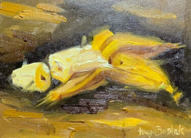 Painting titled "Banana" by Hugo Boslak, Original Artwork, Oil