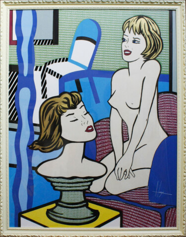 Картина под названием "Roy Lichtenstein" - Hugo Brissaud, Подлинное произведение искусства, Акрил