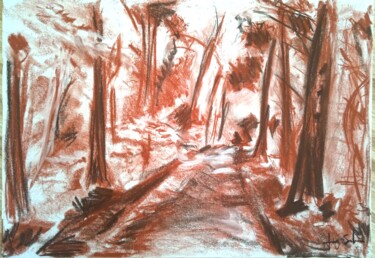 Drawing titled "Path" by Hugo Silva, Original Artwork, Pencil