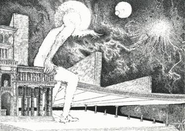 Рисунок под названием "THE BANISHING OF A…" - Hugo Simon, Подлинное произведение искусства, Чернила