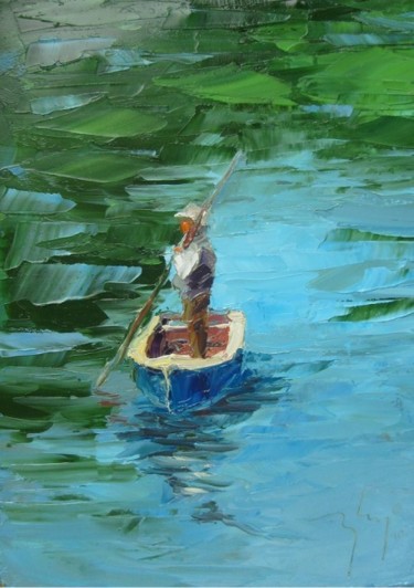 Malarstwo zatytułowany „Backwater” autorstwa Ugo Paccioretti, Oryginalna praca