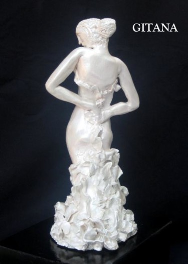 Sculpture titled "Gitana (Pic 2)" by Hugo Ruggiero "Hr", Original Artwork, Ceramics