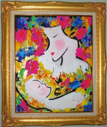 Painting titled "Madonna" by Hugo Ruggiero "Hr", Original Artwork, Oil