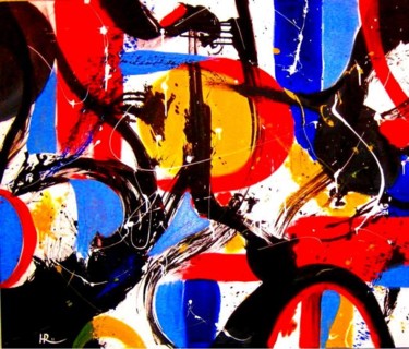 Painting titled "Dynamic" by Hugo Ruggiero "Hr", Original Artwork, Oil