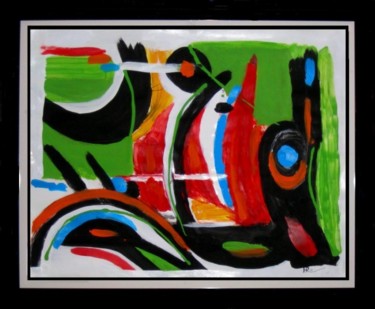 Painting titled "Talking Colors" by Hugo Ruggiero "Hr", Original Artwork, Oil