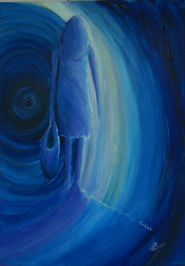 Картина под названием "Retour" - Hugues Elbe, Подлинное произведение искусства, Акрил Установлен на Деревянная рама для носи…
