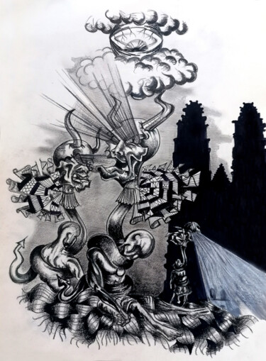 Dessin intitulée "Croquis" par Hugues Wartelle, Œuvre d'art originale, Crayon