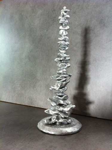 Skulptur mit dem Titel "composition 3" von Hugues Zabern, Original-Kunstwerk, Metalle