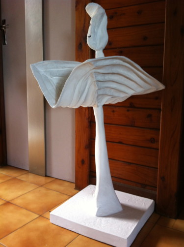 Sculpture intitulée "Maryline" par Hugues Zabern, Œuvre d'art originale, Plâtre