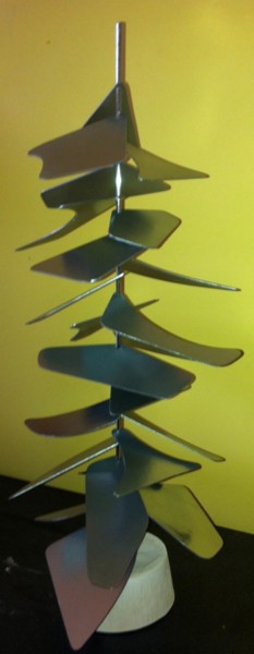 Sculpture titled "Assemblage formes l…" by Hugues Zabern, Original Artwork, Metals