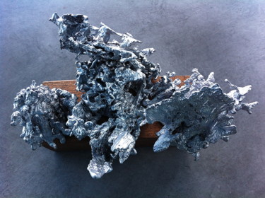 「Fragments de fourmi…」というタイトルの彫刻 Hugues Zabernによって, オリジナルのアートワーク, 金属