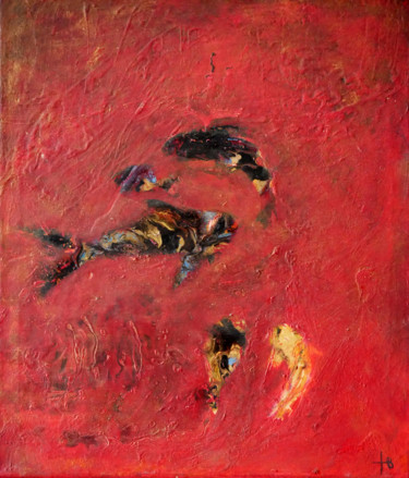 Peinture intitulée "Les poissons voient…" par Hugues Boucry, Œuvre d'art originale, Acrylique