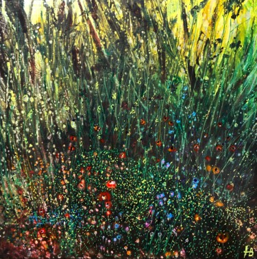 Peinture intitulée "Herbes folles" par Hugues Boucry, Œuvre d'art originale, Acrylique