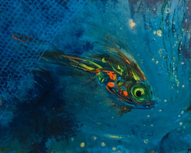 Peinture intitulée "Just keep swimming" par Hugues Boucry, Œuvre d'art originale, Acrylique