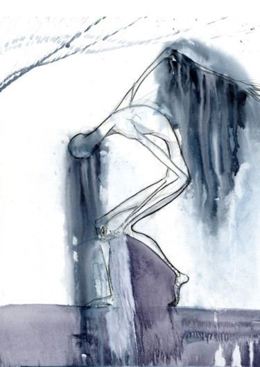 제목이 "danse"인 미술작품 Hugues Breton로, 원작, 수채화