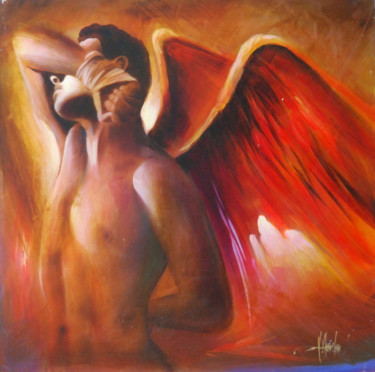 Peinture intitulée "ange1.jpg" par Hugues Chamagne, Œuvre d'art originale, Acrylique