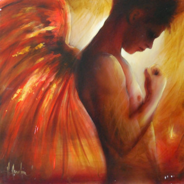 Peinture intitulée "ange2.jpg" par Hugues Chamagne, Œuvre d'art originale, Acrylique