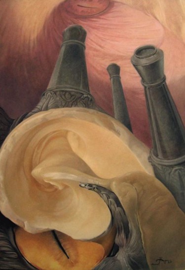 Painting titled "Sous la voûte - Und…" by Hugues Delbergue, Original Artwork