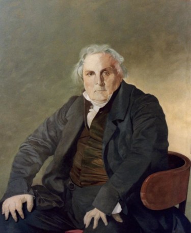 Peinture intitulée "Mr Bertin - Ingres" par Hugues Delbergue, Œuvre d'art originale