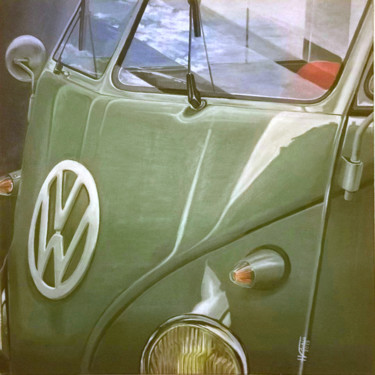 Painting titled "Volkswagen" by Hugues Rubio, Original Artwork, Oil