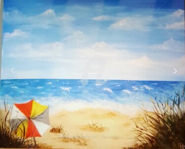 Painting titled "Bord de mer" by Hd-Creation, Original Artwork, Acrylic