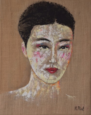 Peinture intitulée "Chinese Faces (Jia…" par Hu Hei Bei, Œuvre d'art originale, Acrylique Monté sur Châssis en bois