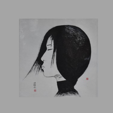 Картина под названием "Young Chinese 9 (Qi…" - Hu Hei Bei, Подлинное произведение искусства, Чернила