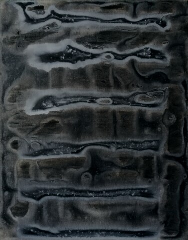 Painting titled "Grayscale-5" by Hui Li, Original Artwork, Acrylic Mounted on Wood Stretcher frame