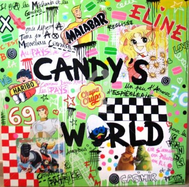 Peinture intitulée "Candy's World" par Johanne 8, Œuvre d'art originale, Huile