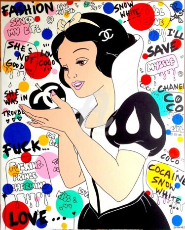 Painting titled "COCO SNOW WHITE / A…" by Johanne 8, Original Artwork