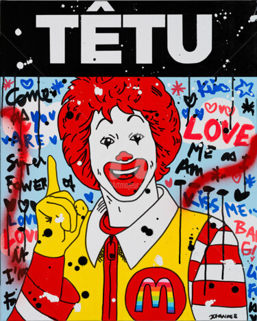 Peinture intitulée ""Tetu Ronald" JOHAN…" par Johanne 8, Œuvre d'art originale