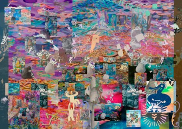 Цифровое искусство под названием "A fusion of a seate…" - Humans Sato, Подлинное произведение искусства, Цифровой коллаж