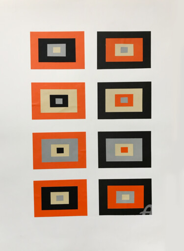 Collages titled "Orangelife" by Humberto Cesar Pornaro, Original Artwork, Collages