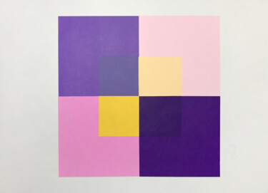 Collagen mit dem Titel "Collage Purple" von Humberto Cesar Pornaro, Original-Kunstwerk, Collagen