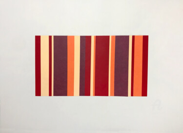 Colagens intitulada "Collage Orange Vert…" por Humberto Cesar Pornaro, Obras de arte originais, Colagens